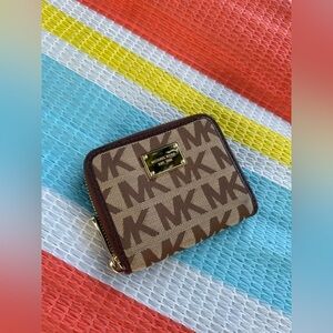 Michael Kors Brown and Tan Women's Wallet